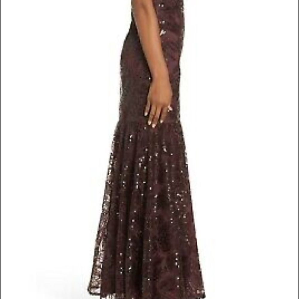 VINCE Camuto Floral Sequin Mermaid Gown - Picture 3 of 14